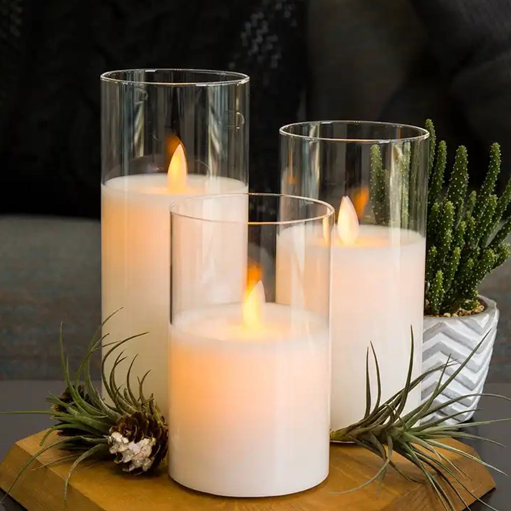 Moderne LED-Stumpenkerzen