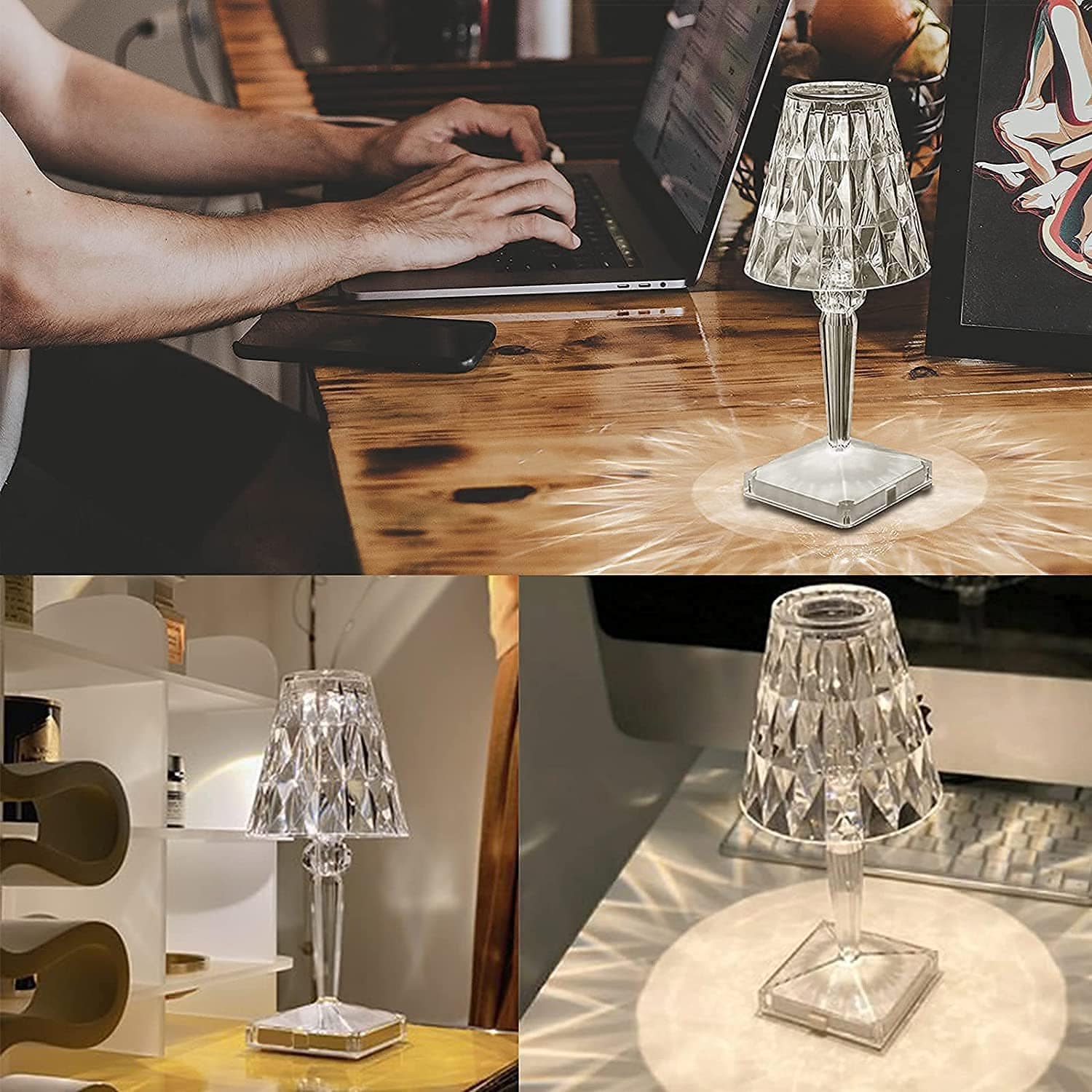 Facettierte Tischlampe für das Wohnzimmer