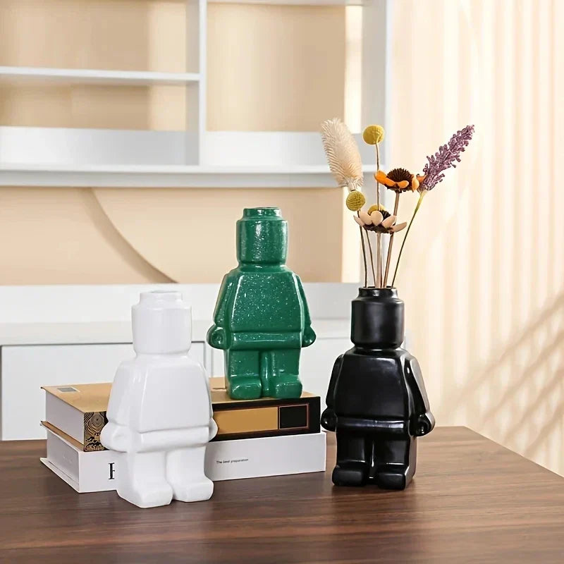 Moderner, von Blockformen inspirierter Blumentopf
