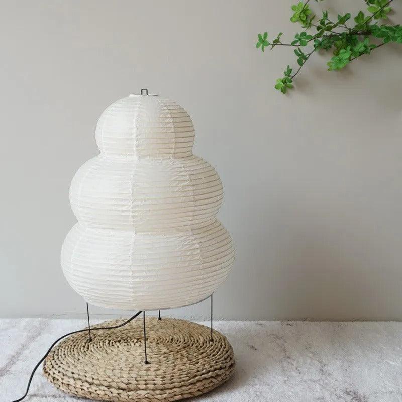 Tischlampe Schneemann im japanischen Stil