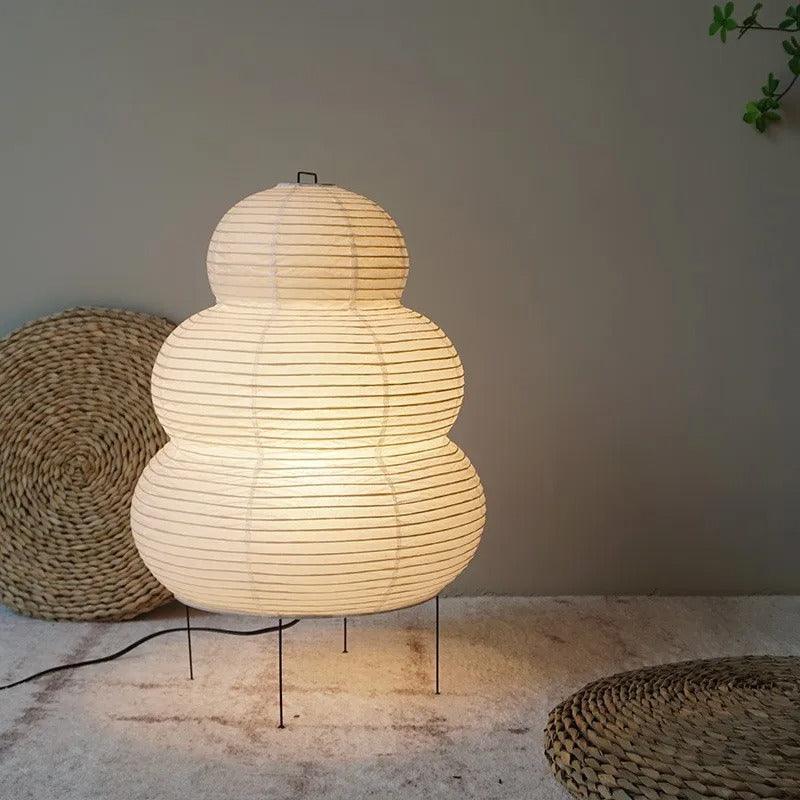 Tischlampe Schneemann im japanischen Stil