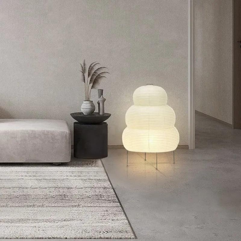 Tischlampe Schneemann im japanischen Stil