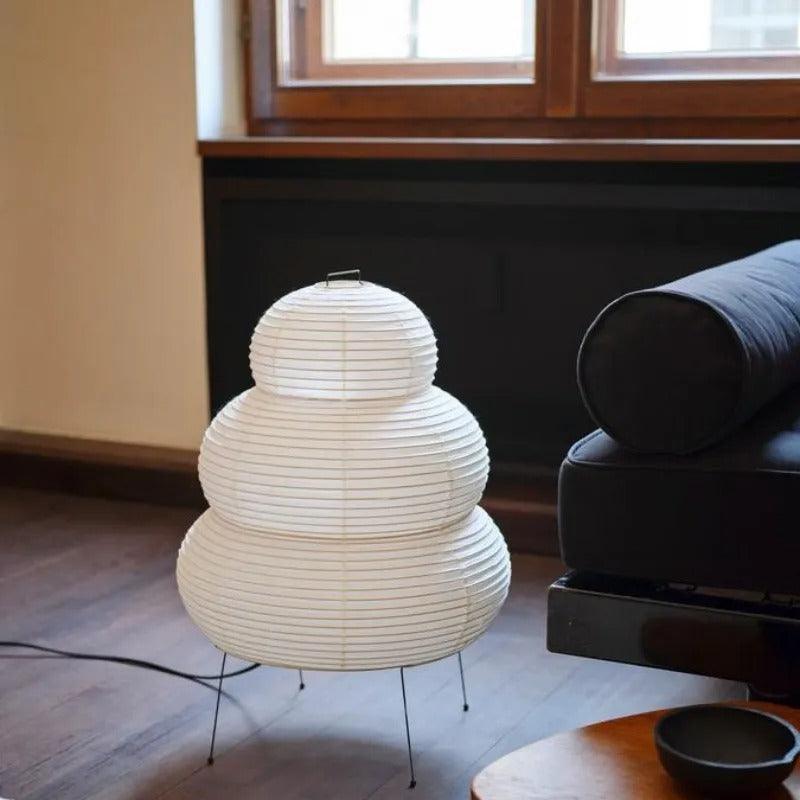 Tischlampe Schneemann im japanischen Stil