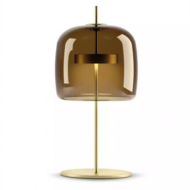 Tischlampe aus getöntem Glas