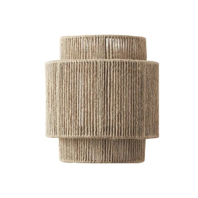 Wandleuchte aus Naturrattan