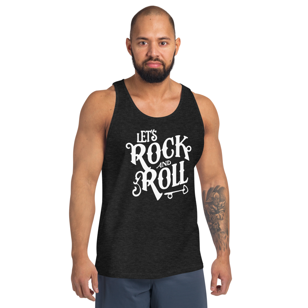 Rock Your Style: Unisex Graphic Tank Top - "Let's Rock and Roll"