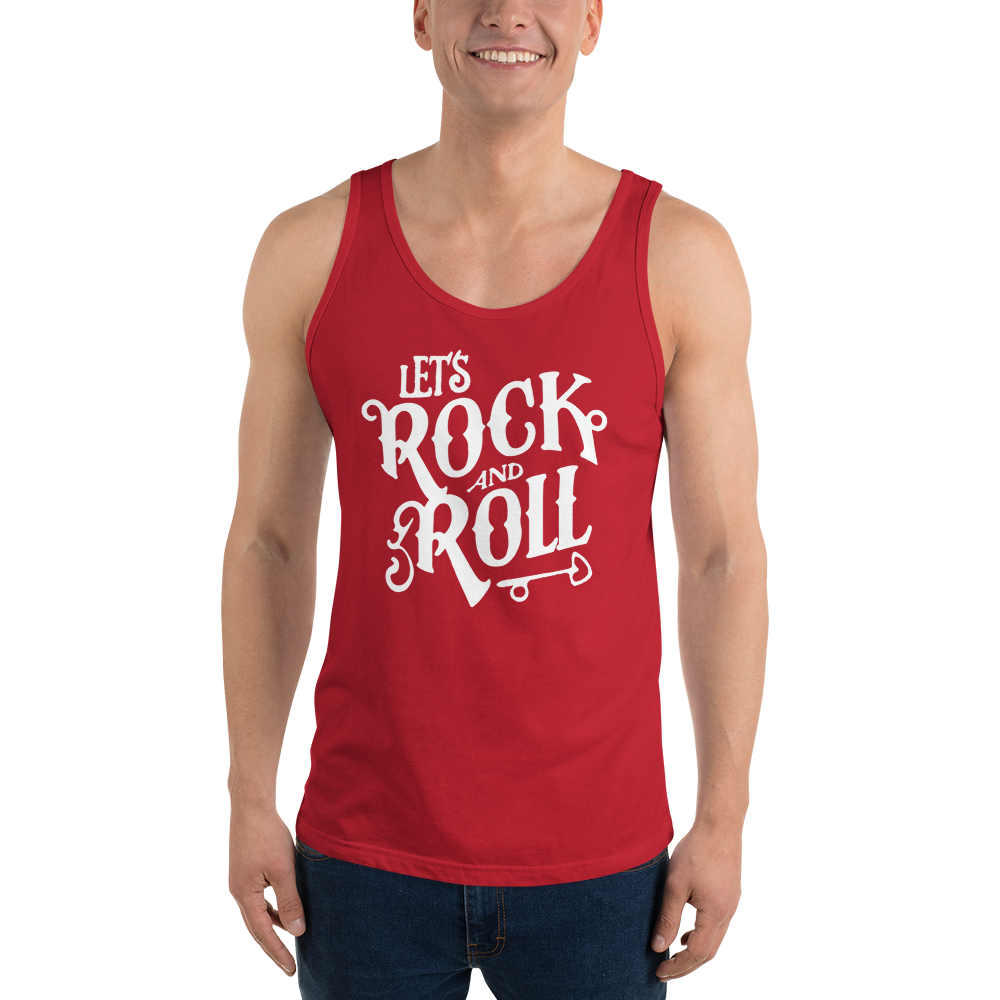 Rock Your Style: Unisex Graphic Tank Top - "Let's Rock and Roll"