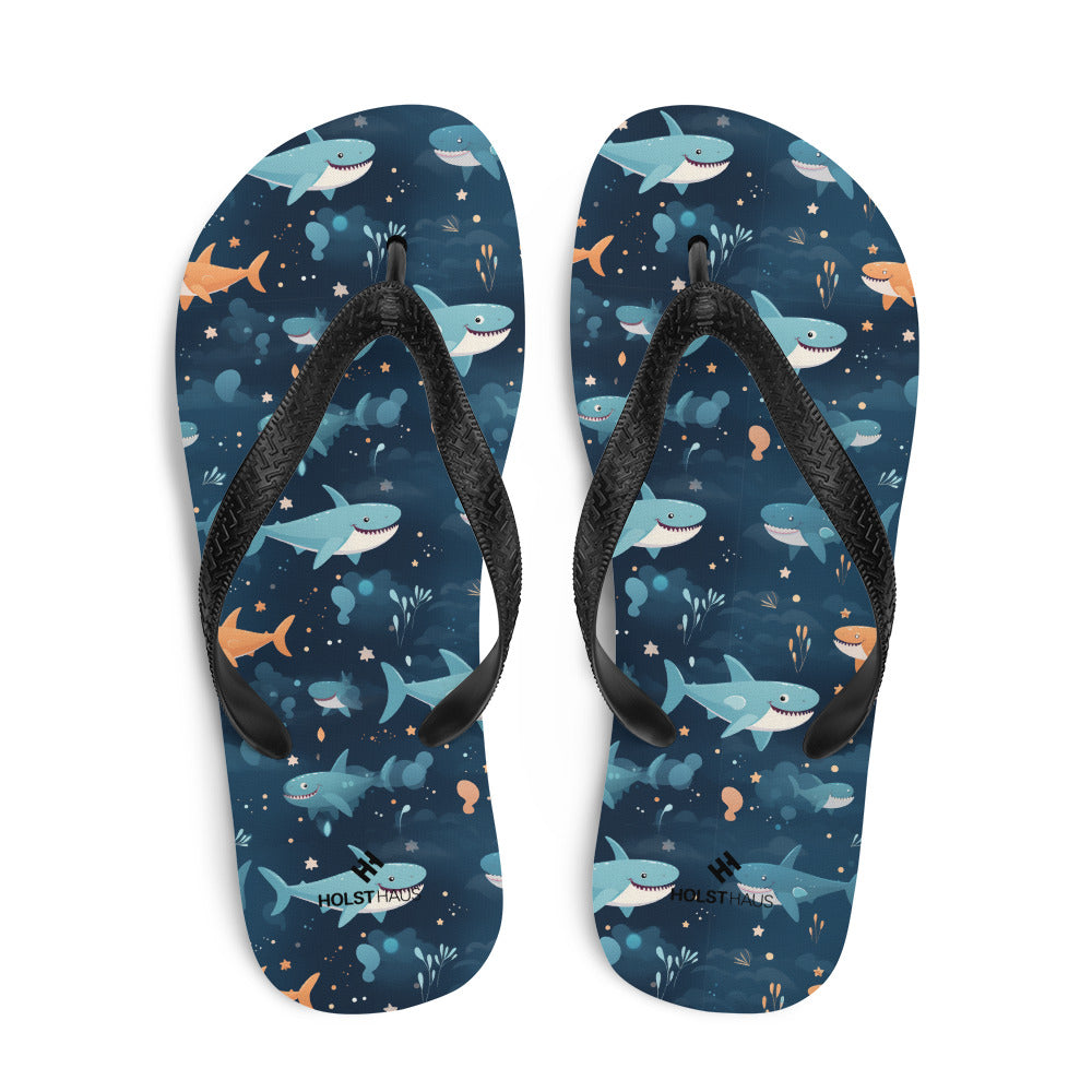 Shark Print Flip Flops - Perfect for Fun Summer Adventures