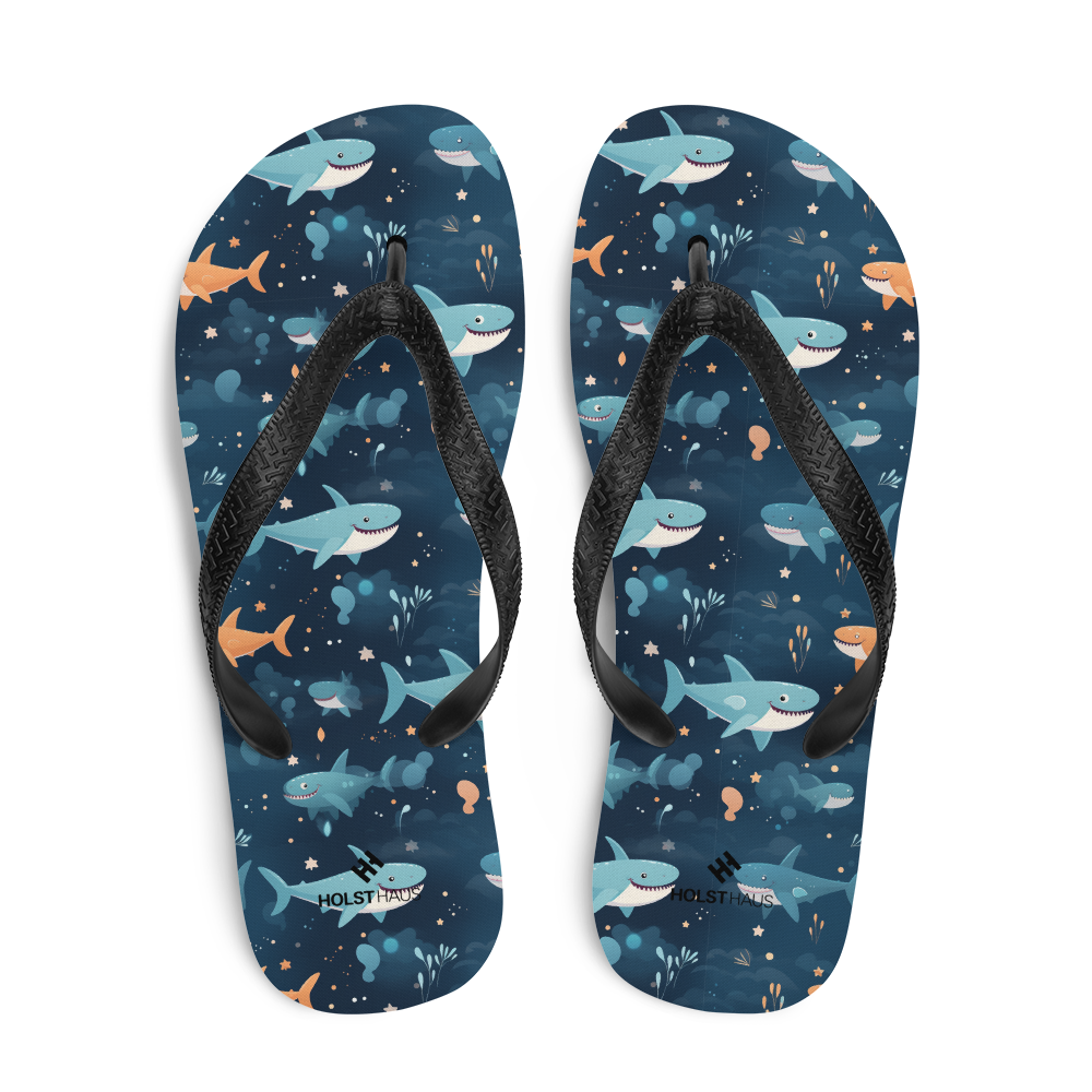 Shark Print Flip Flops - Perfect for Fun Summer Adventures