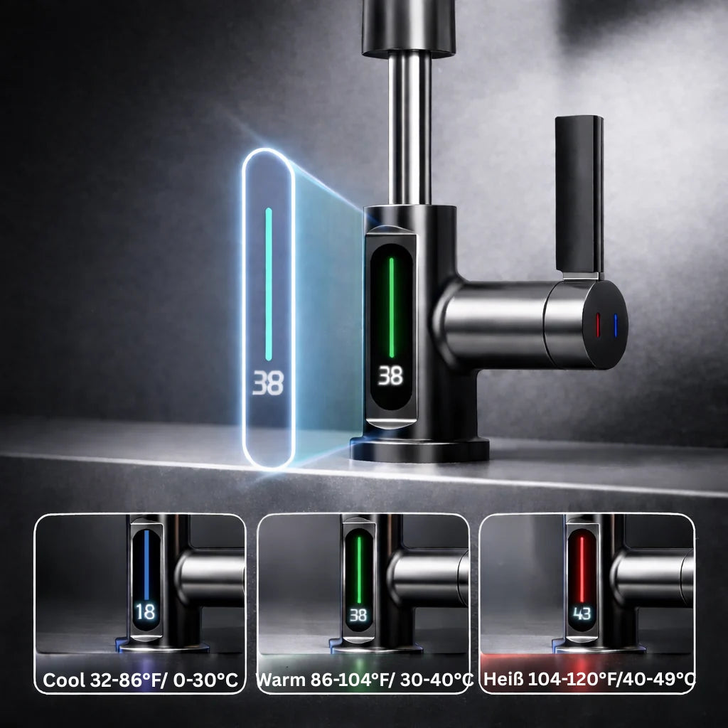 Flexibler LED-Küchenwasserhahn