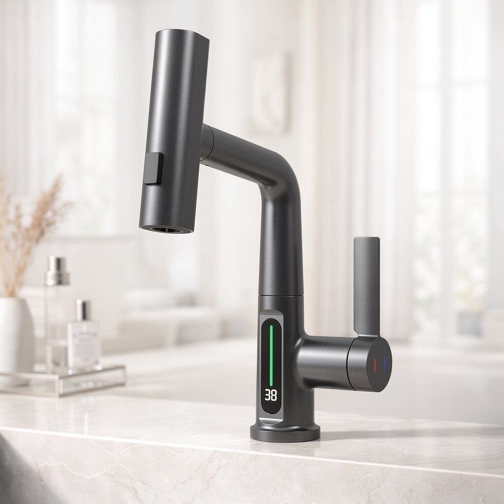 Flexibler LED-Küchenwasserhahn