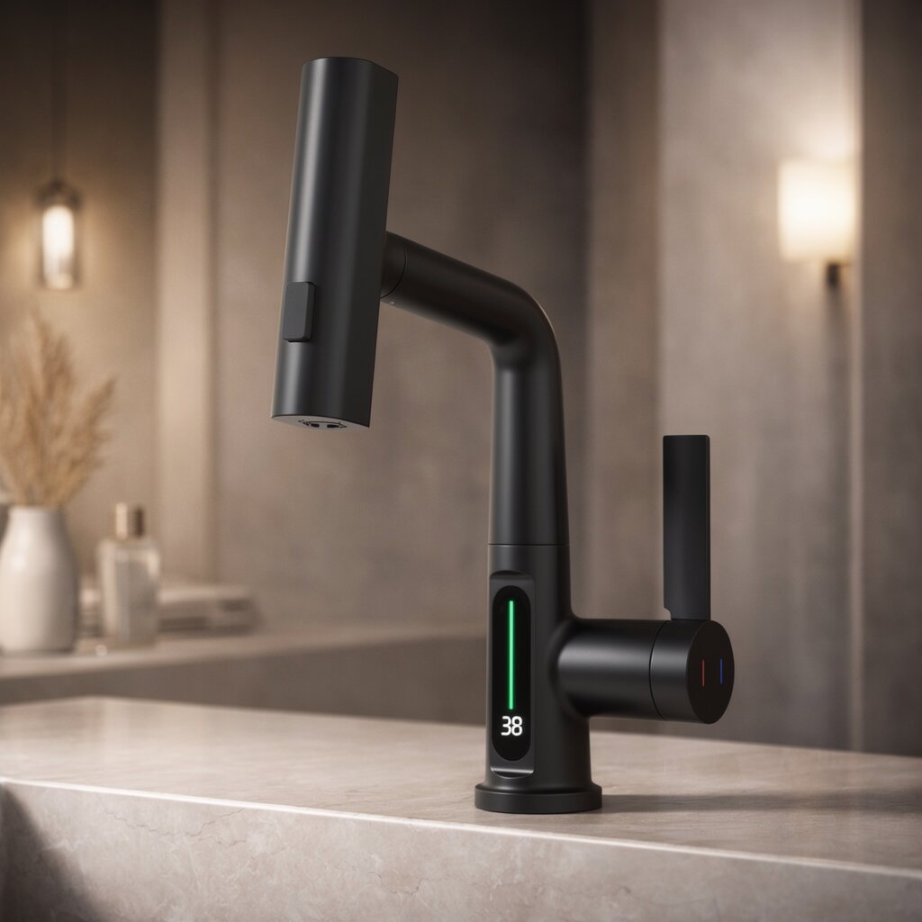 Flexibler LED-Küchenwasserhahn