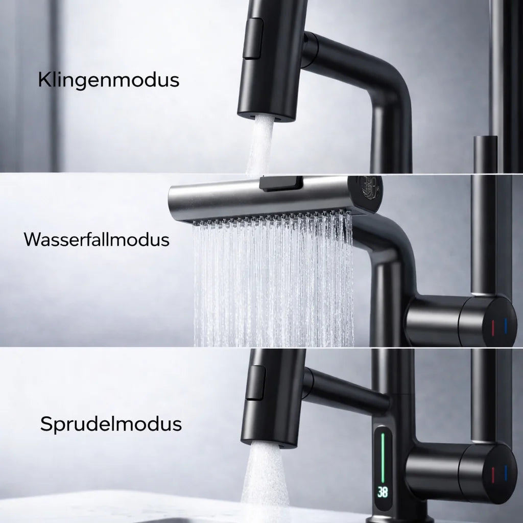 Flexibler LED-Küchenwasserhahn