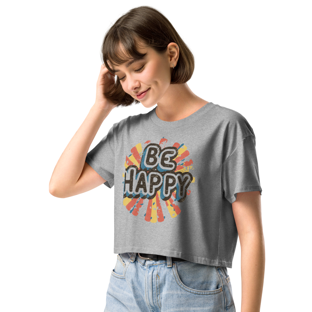 Be Happy - Retro Vibe Crop Top