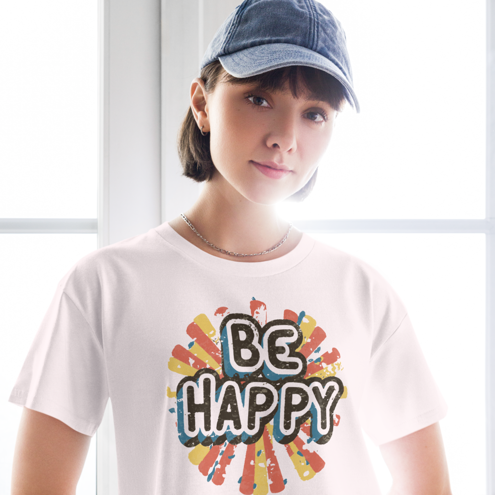 Be Happy - Retro Vibe Crop Top