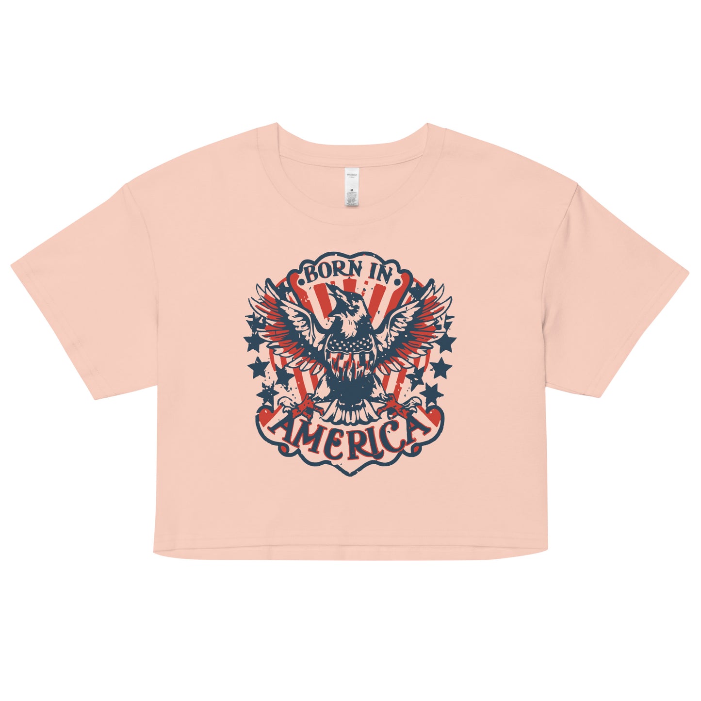 Embrace Your Freedom: Born In America Crop Top